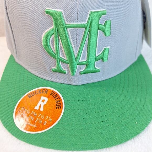 Rucker Vintage Basketball Cap Hat By Stall & Dean Size 7 Gray Green Logo - Picture 2 of 8